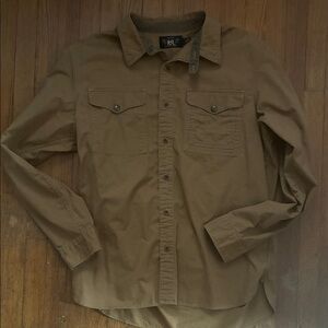 Ralph Lauren Double RL Brown Casual Button Down Shirt